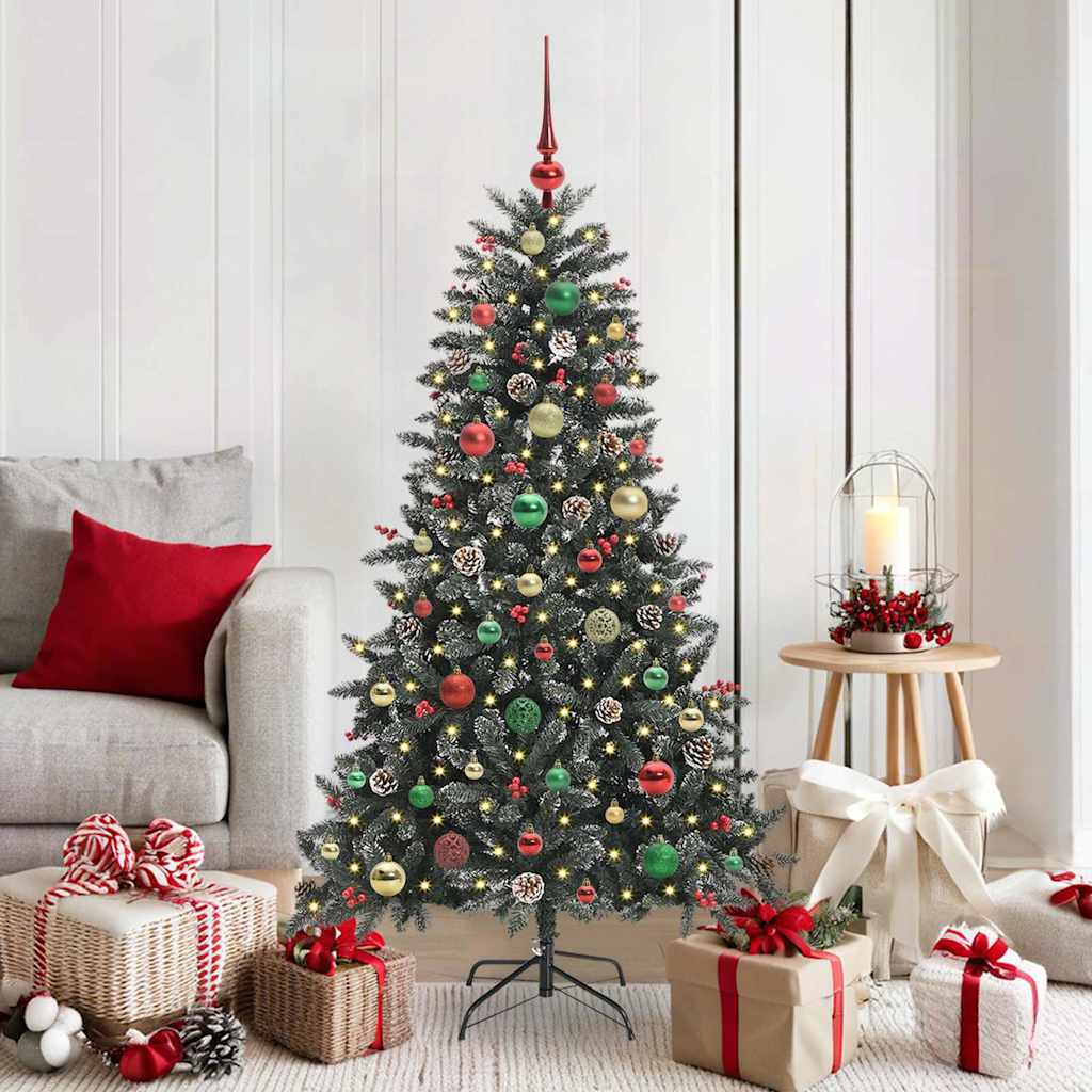 Künstlicher Weihnachtsbaum Grün 150 cm PVC, Plastik und Stahl