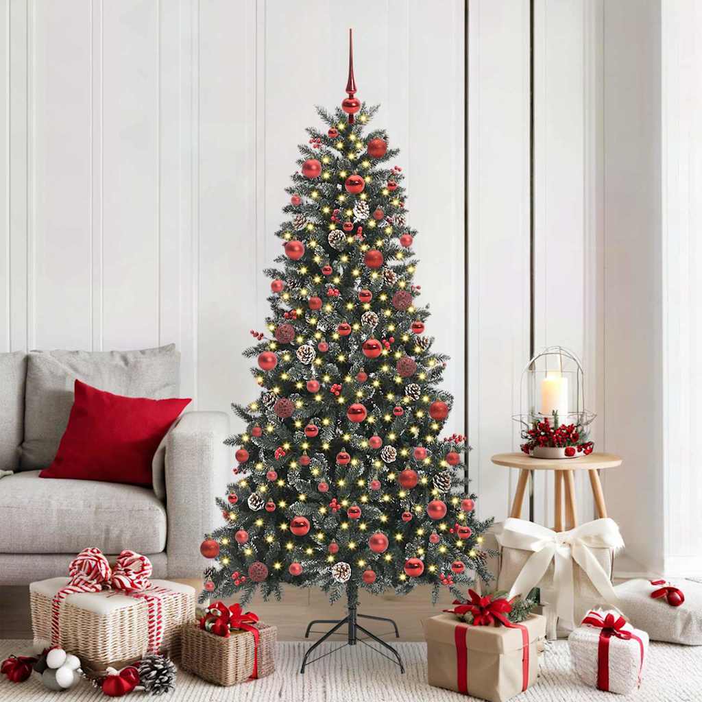 Künstlicher Weihnachtsbaum Grün 180 cm PVC, Plastik und Stahl