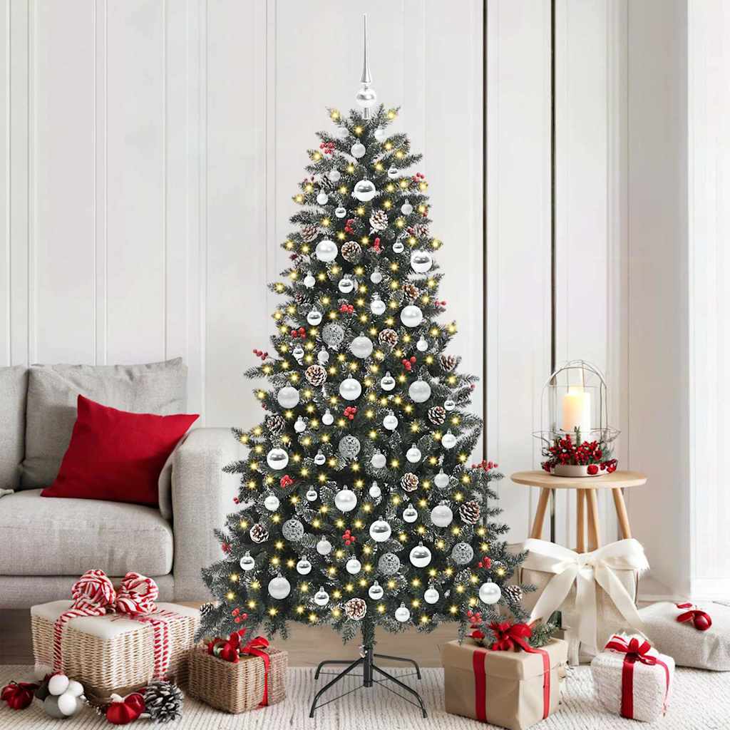 Künstlicher Weihnachtsbaum Grün 180 cm PVC, Plastik und Stahl