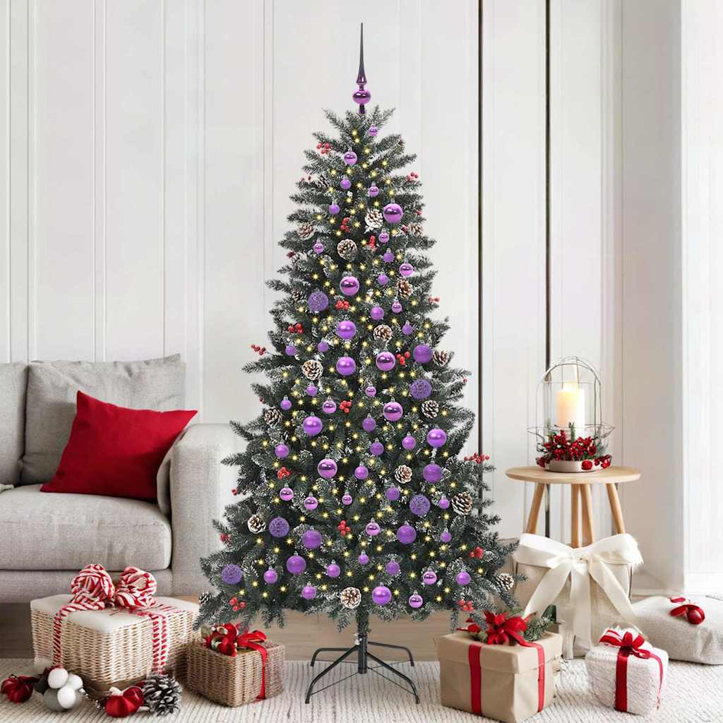 Künstlicher Weihnachtsbaum Grün 180 cm PVC, Plastik und Stahl