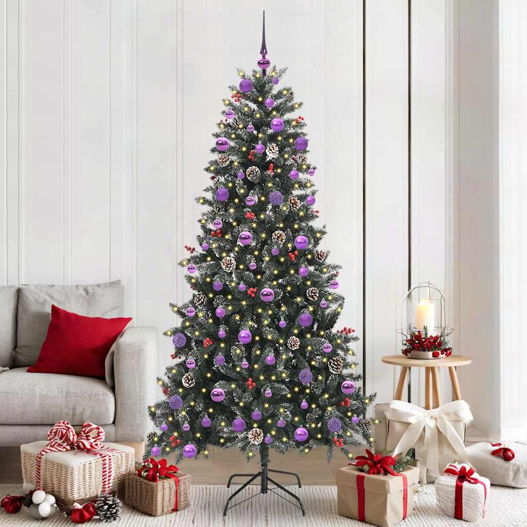 Künstlicher Weihnachtsbaum Grün 210 cm PVC, Plastik und Stahl