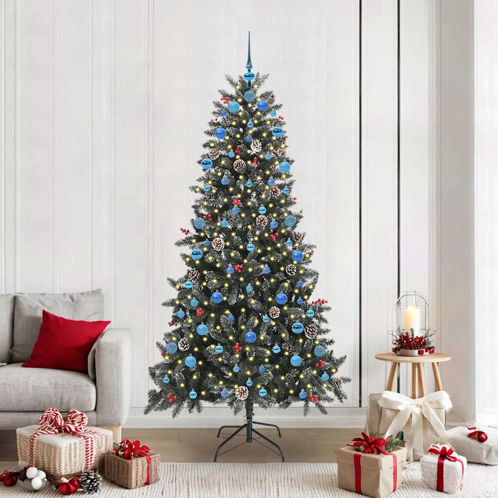 Künstlicher Weihnachtsbaum Grün 210 cm PVC, Plastik und Stahl