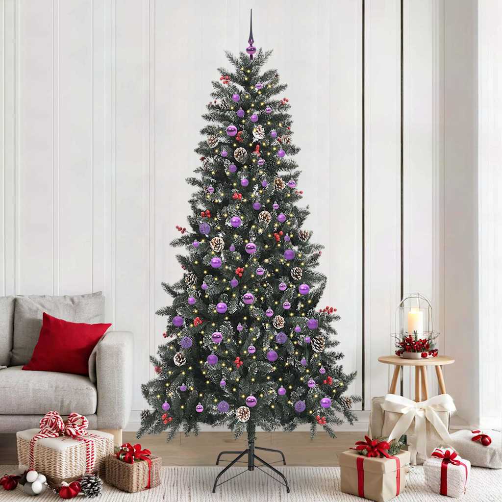 Künstlicher Weihnachtsbaum Grün 240 cm PVC, Plastik und Stahl