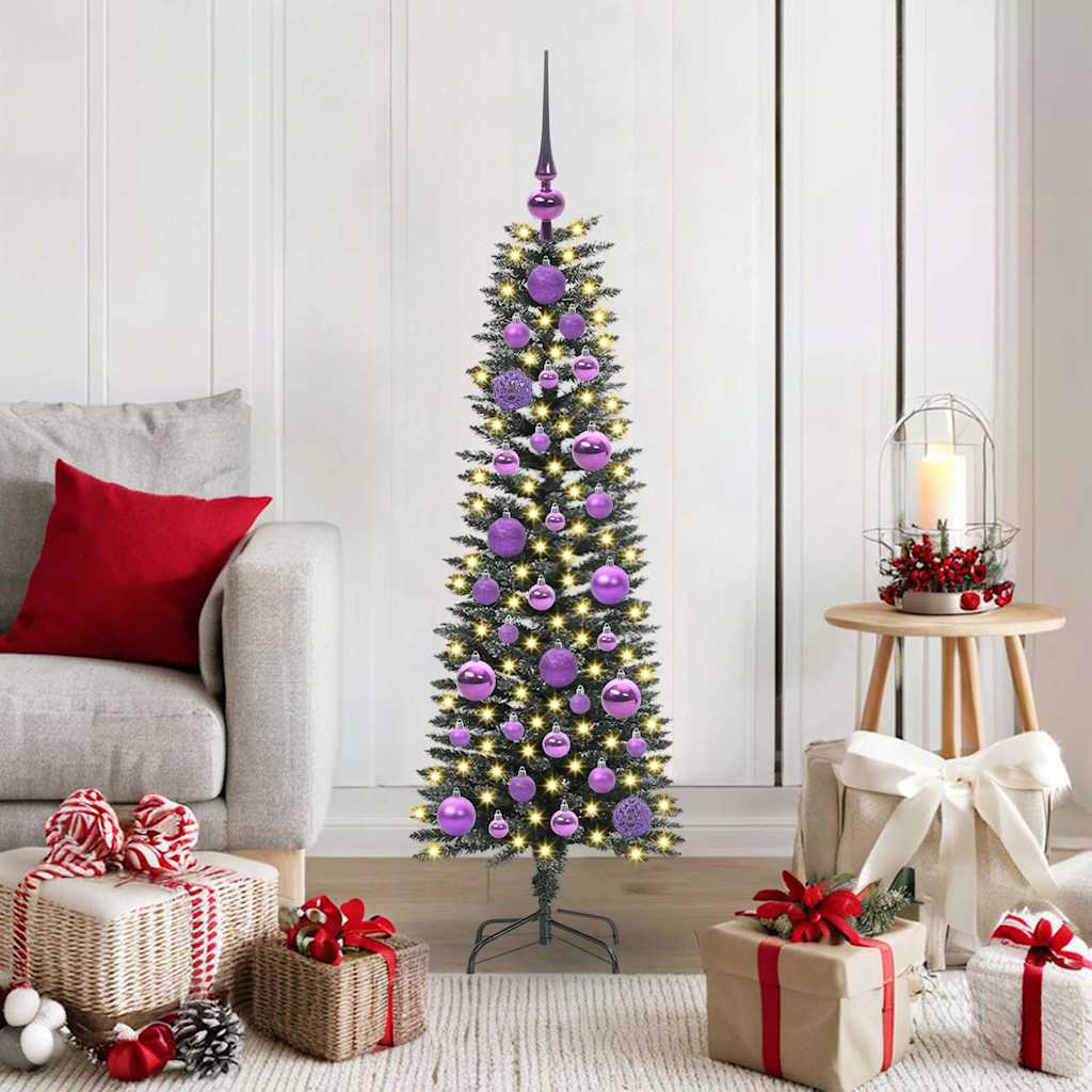 Künstlicher Weihnachtsbaum mit 150 LEDs mit Ständer Grün 120 cm