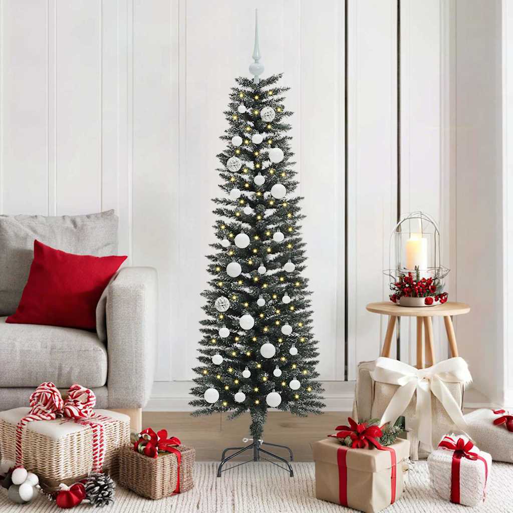 Künstlicher Weihnachtsbaum mit 150 LEDs mit Ständer Grün 150 cm