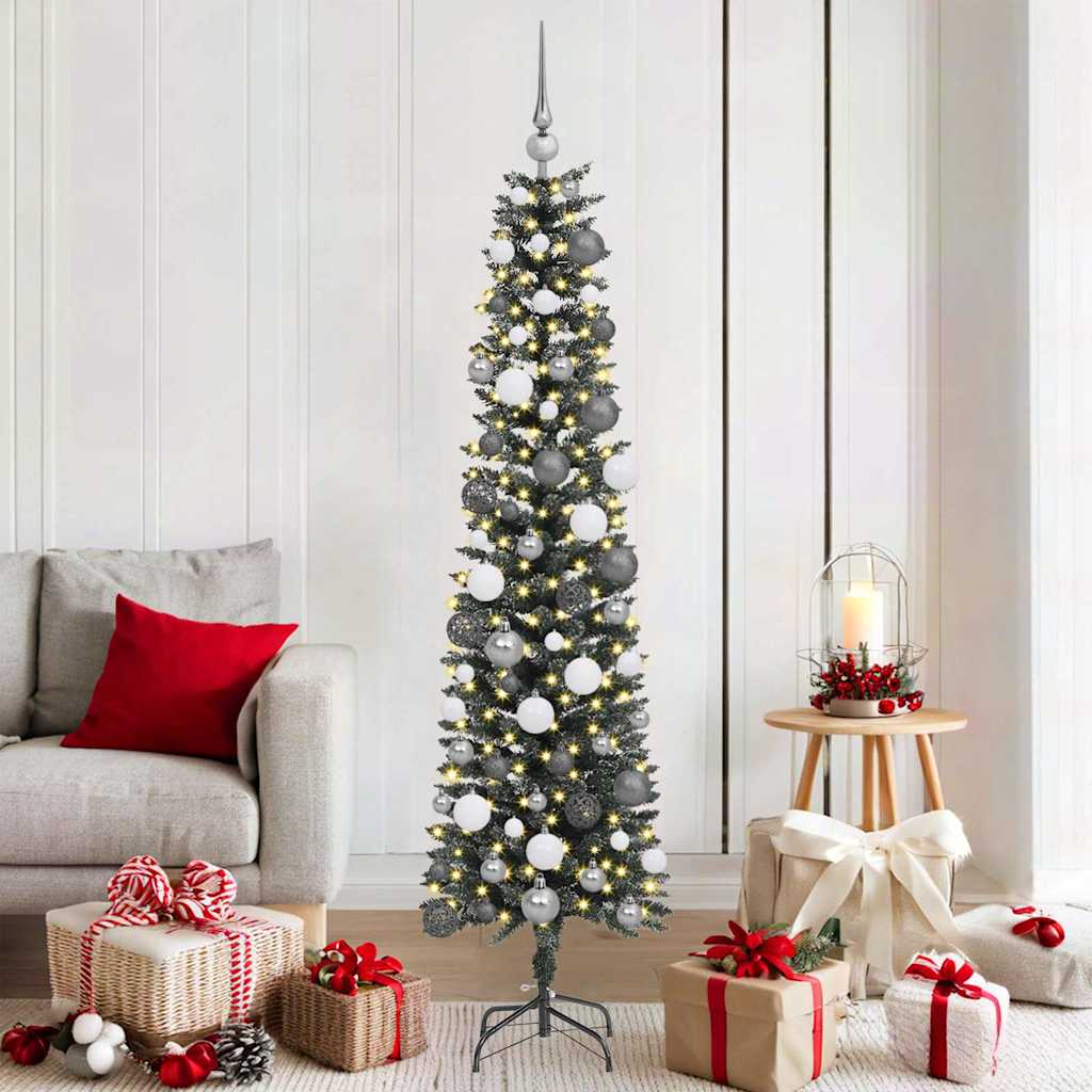 Künstlicher Weihnachtsbaum mit 300 LEDs mit Ständer Grün 180 cm