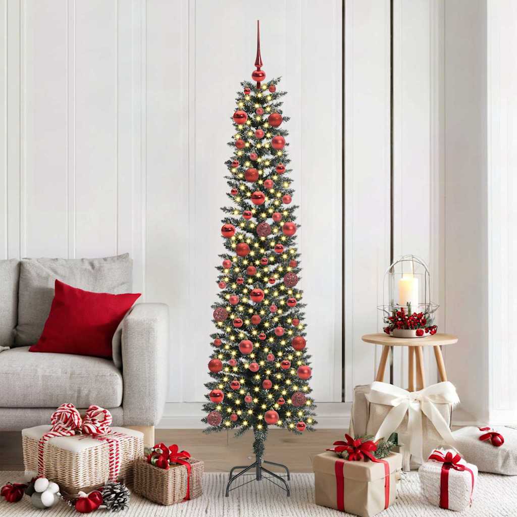 Künstlicher Weihnachtsbaum mit 300 LEDs mit Ständer Grün 180 cm