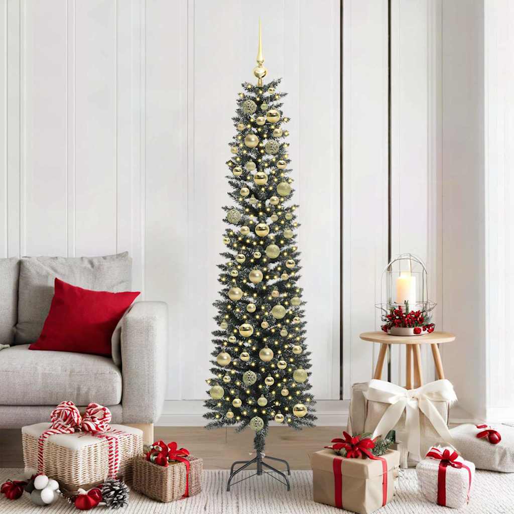 Künstlicher Weihnachtsbaum mit 300 LEDs mit Ständer Grün 180 cm
