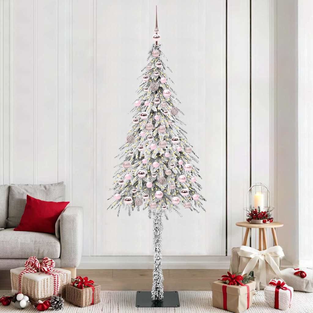 Weihnachtsbaum mit 300 LEDs Weiß 210 cm PE und Stahl