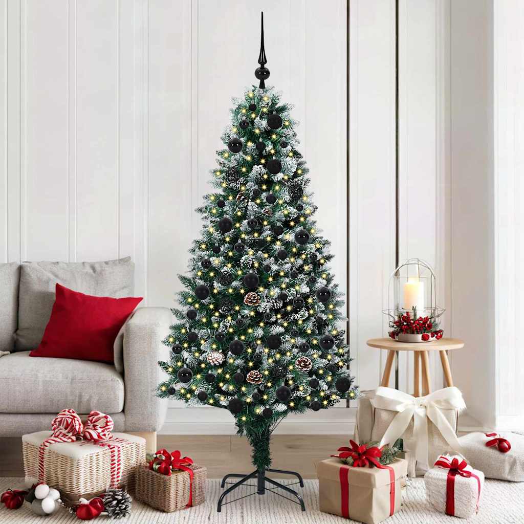 Künstlicher Weihnachtsbaum mit 300 LEDs mit Ständer Grün 180 cm