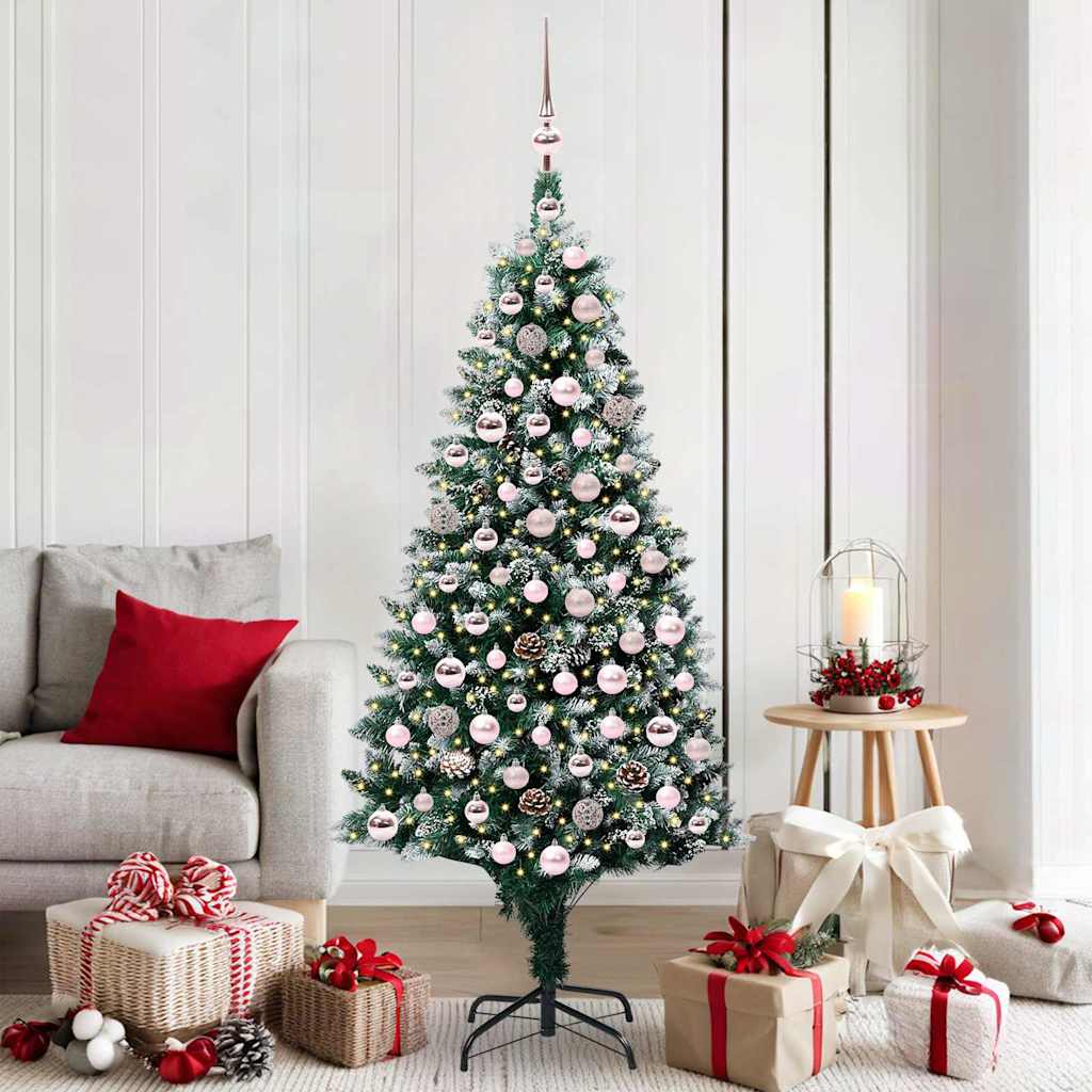 Künstlicher Weihnachtsbaum mit 300 LEDs mit Ständer Grün 180 cm
