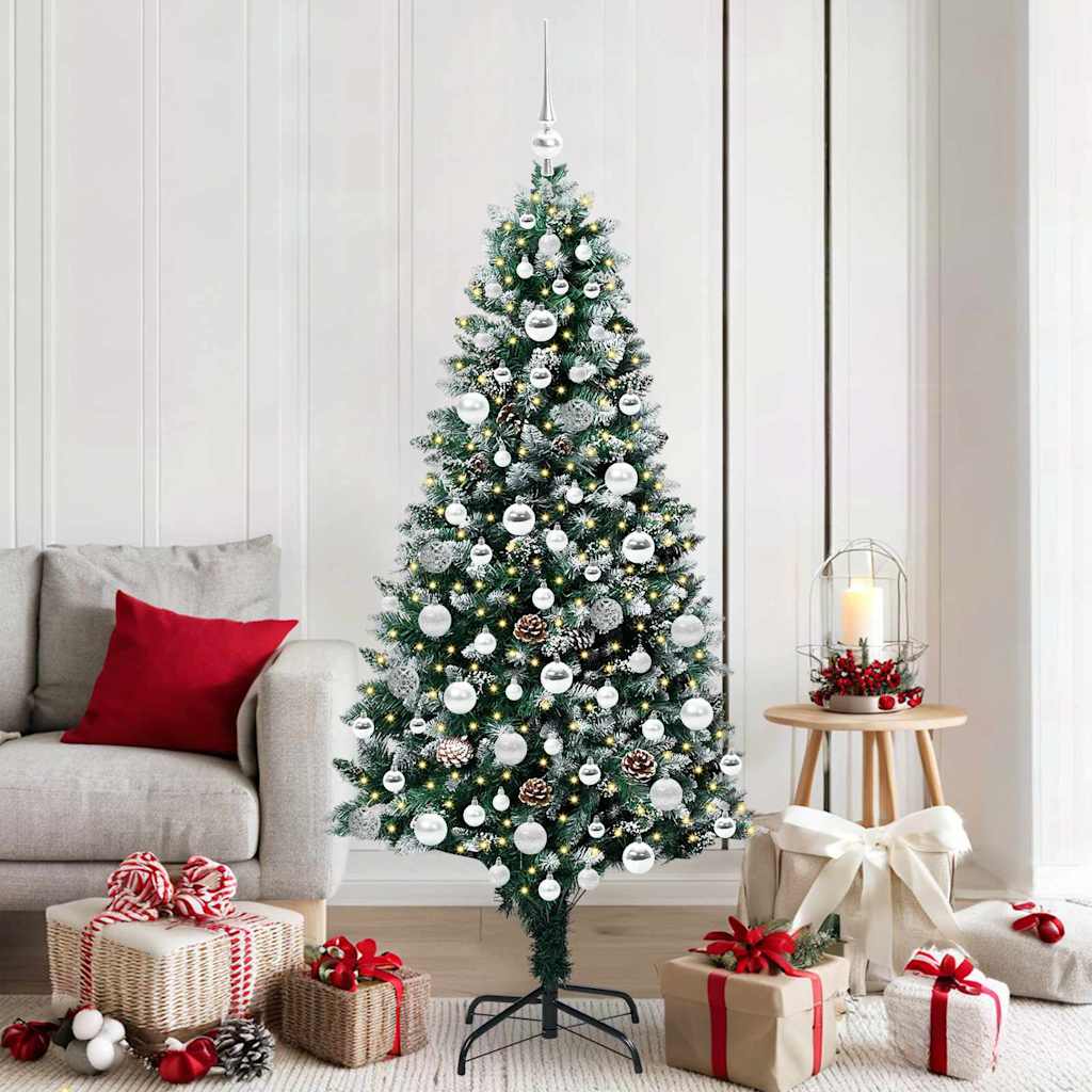 Künstlicher Weihnachtsbaum mit 300 LEDs mit Ständer Grün 180 cm