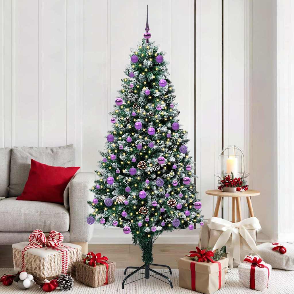 Künstlicher Weihnachtsbaum mit 300 LEDs mit Ständer Grün 180 cm