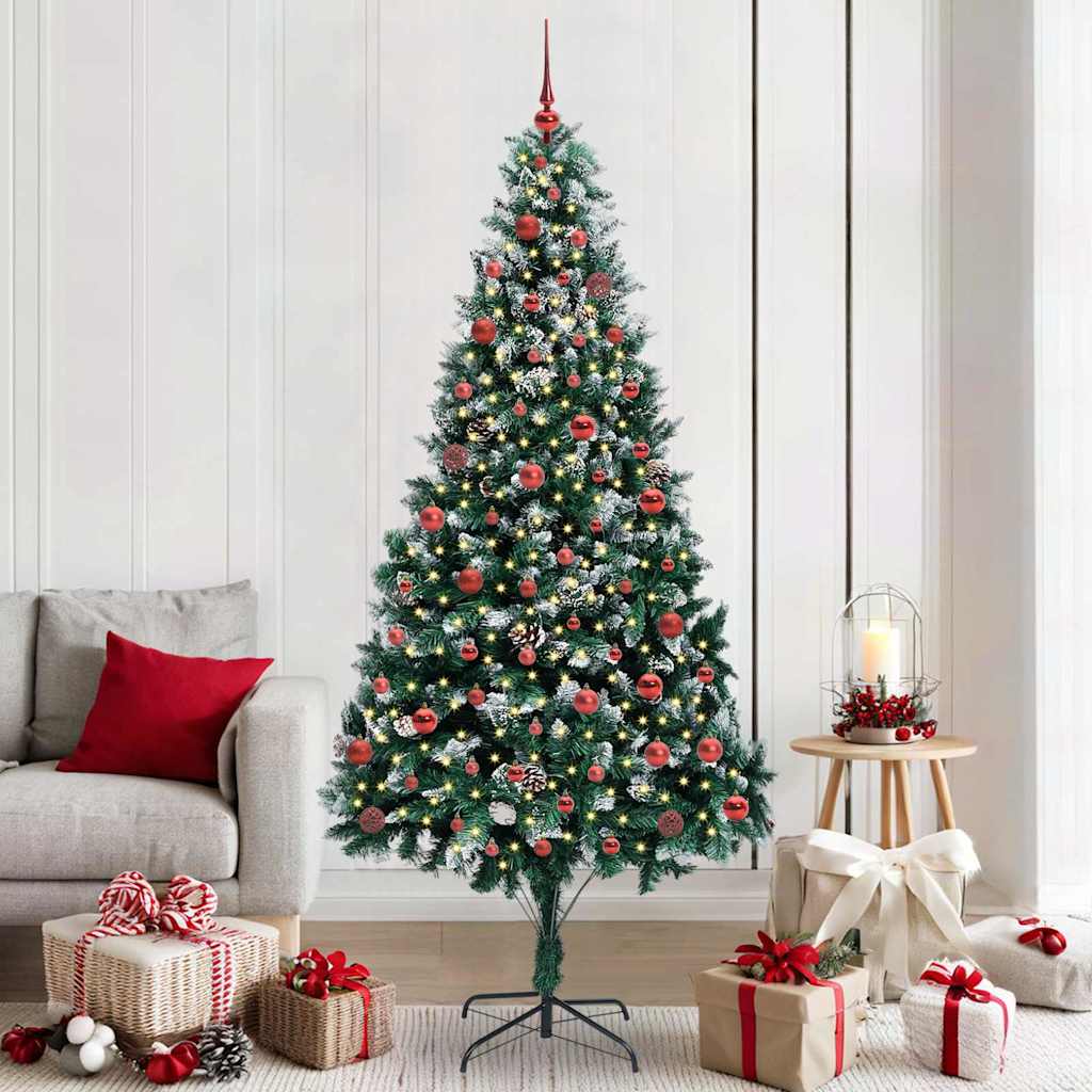 Künstlicher Weihnachtsbaum mit 300 LEDs mit Ständer Grün 210 cm