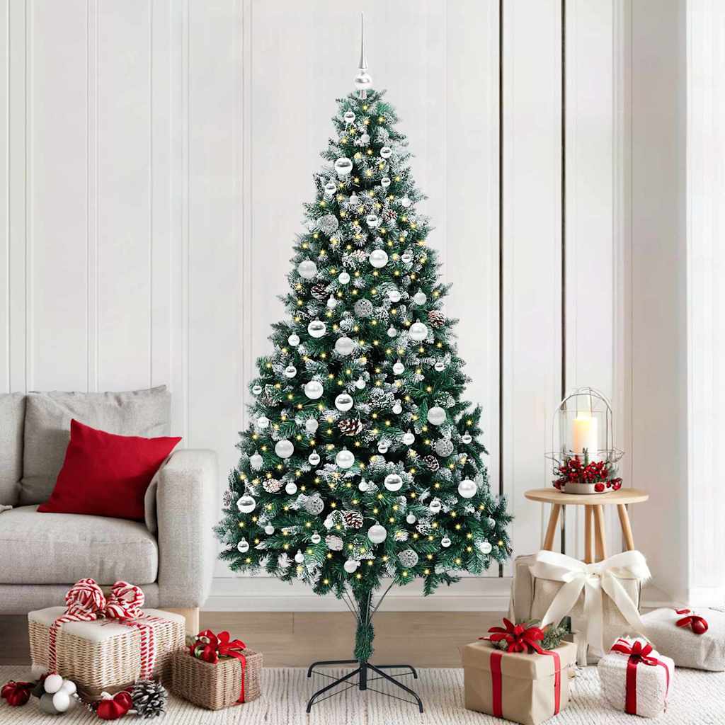 Künstlicher Weihnachtsbaum mit 300 LEDs mit Ständer Grün 210 cm