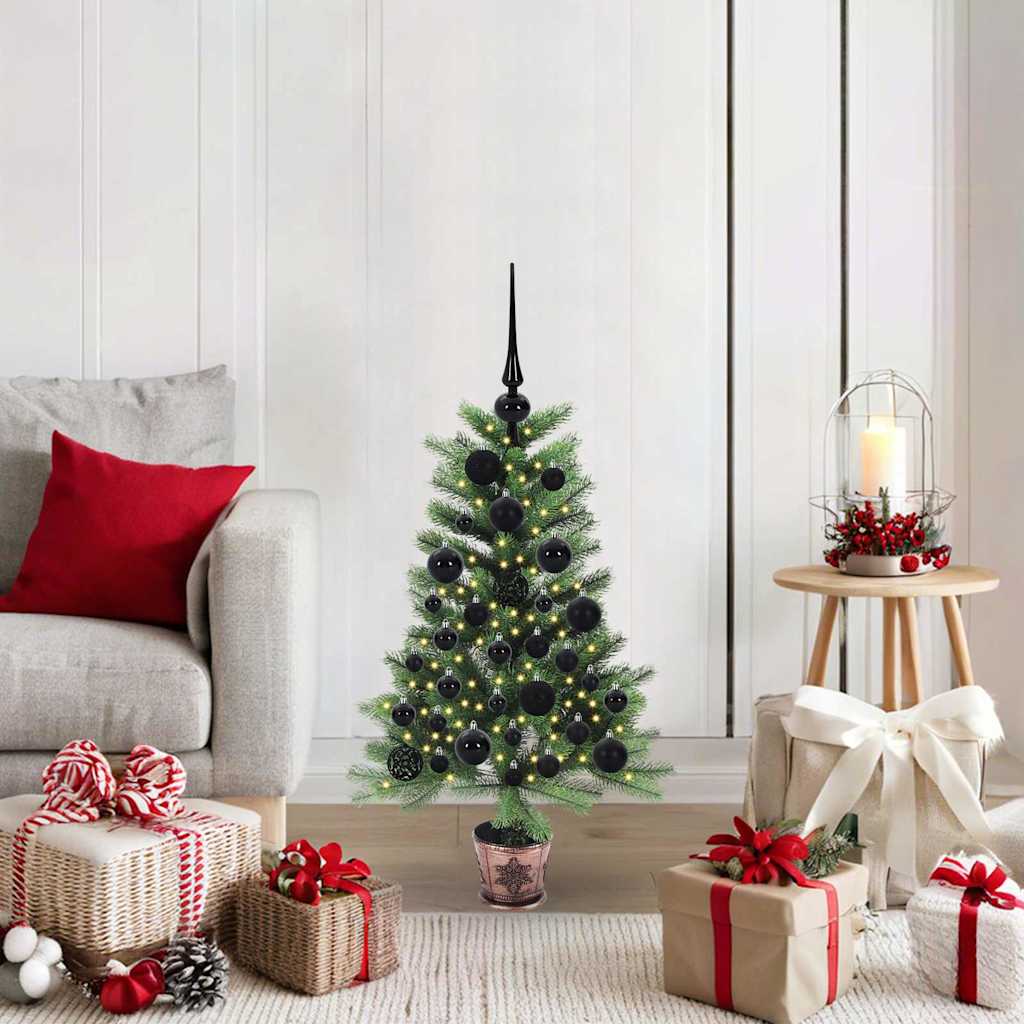 Weihnachtsbaum mit 150 LEDs mit Ständer Grün 90 cm PE