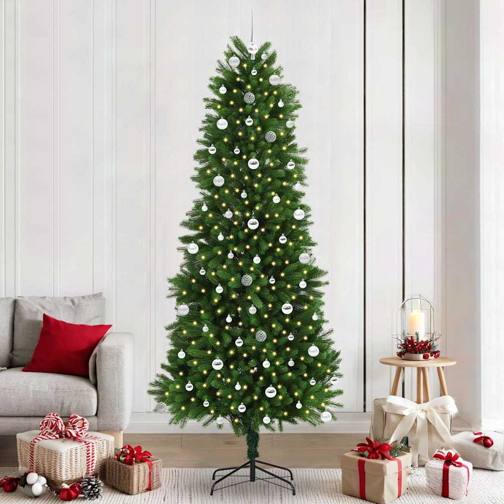 Weihnachtsbaum mit 300 LEDs mit Ständer Grün 240 cm PE