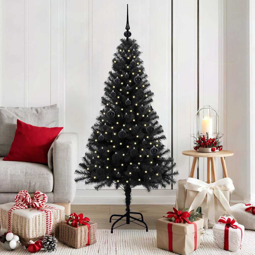 Weihnachtsbaum Schwarz 150 cm PVC