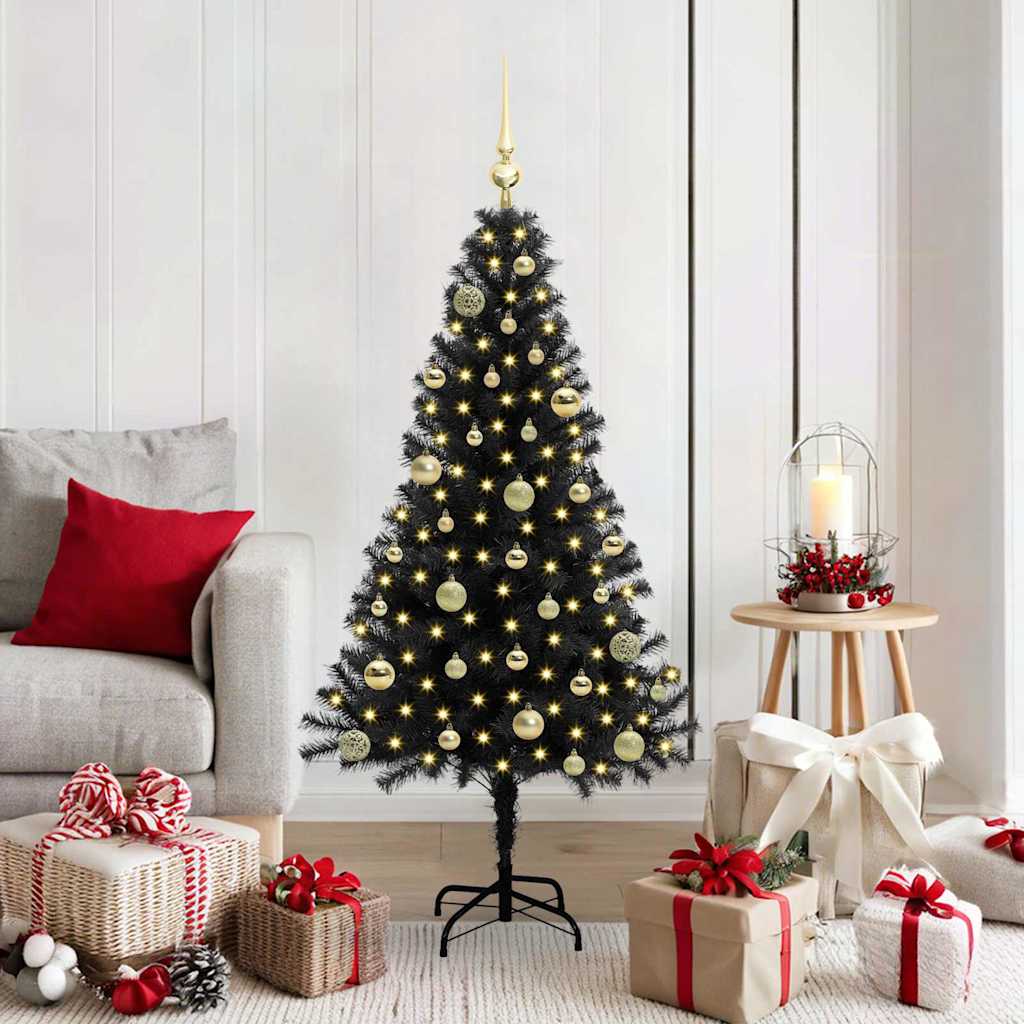 Weihnachtsbaum Schwarz 150 cm PVC