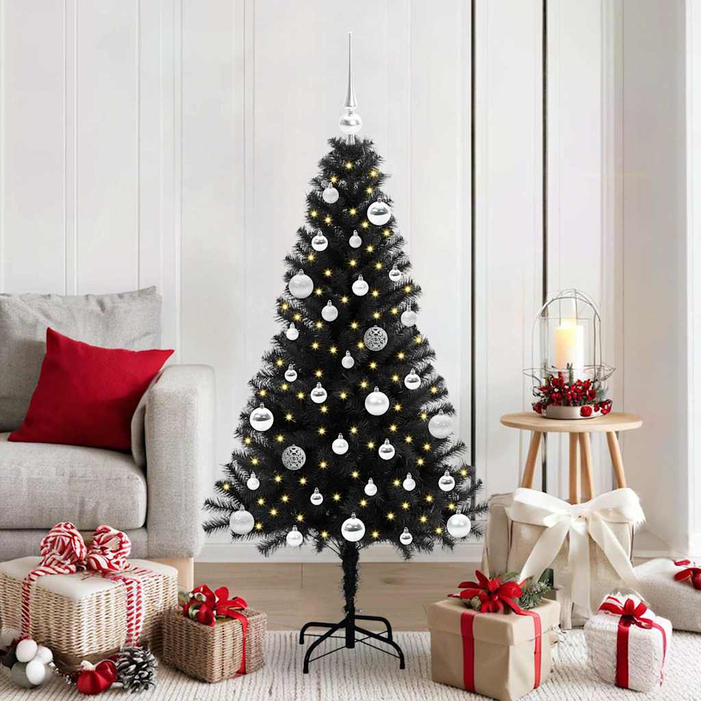 Weihnachtsbaum Schwarz 150 cm PVC