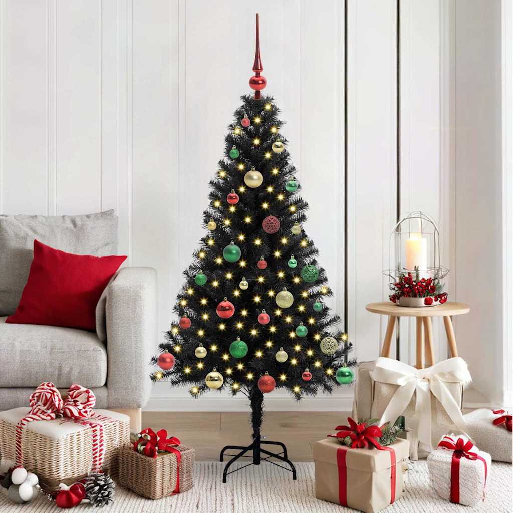 Weihnachtsbaum Schwarz 150 cm PVC