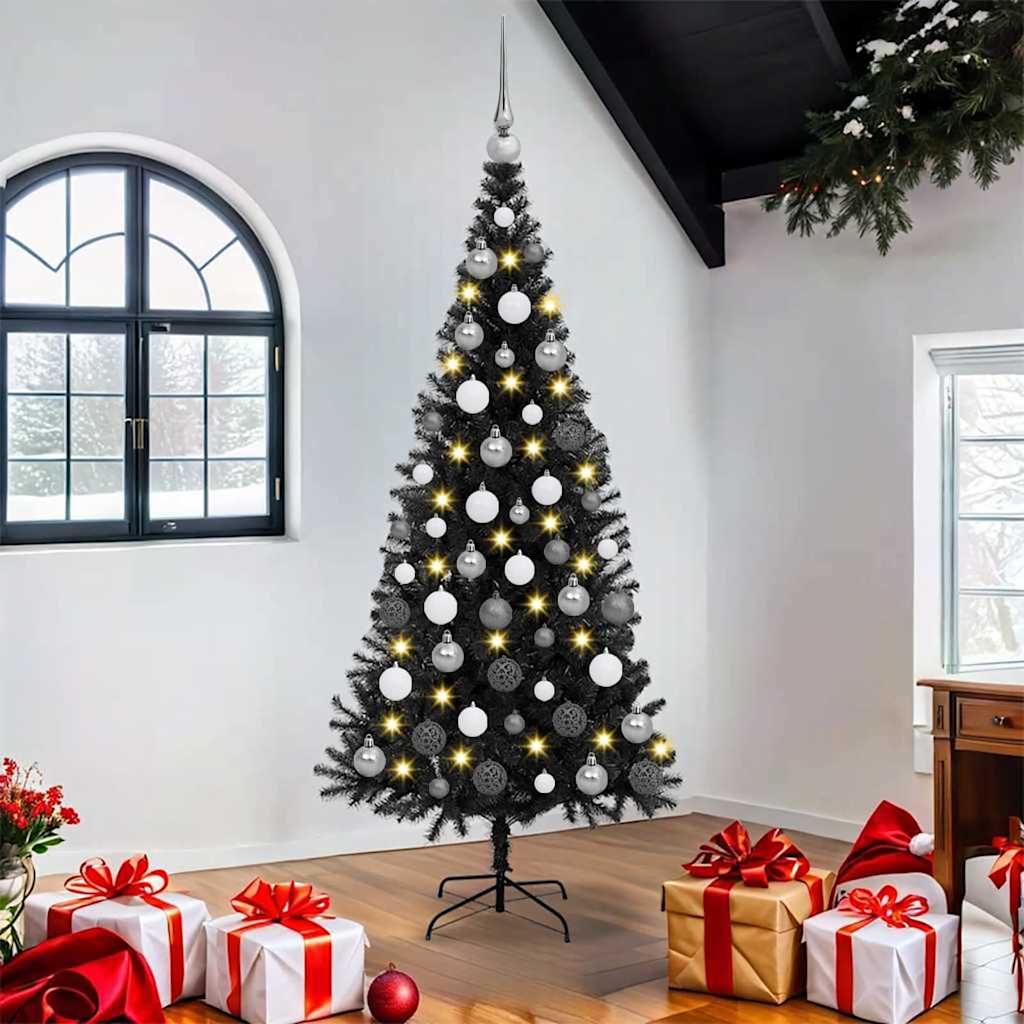 Weihnachtsbaum Schwarz 180 cm PVC