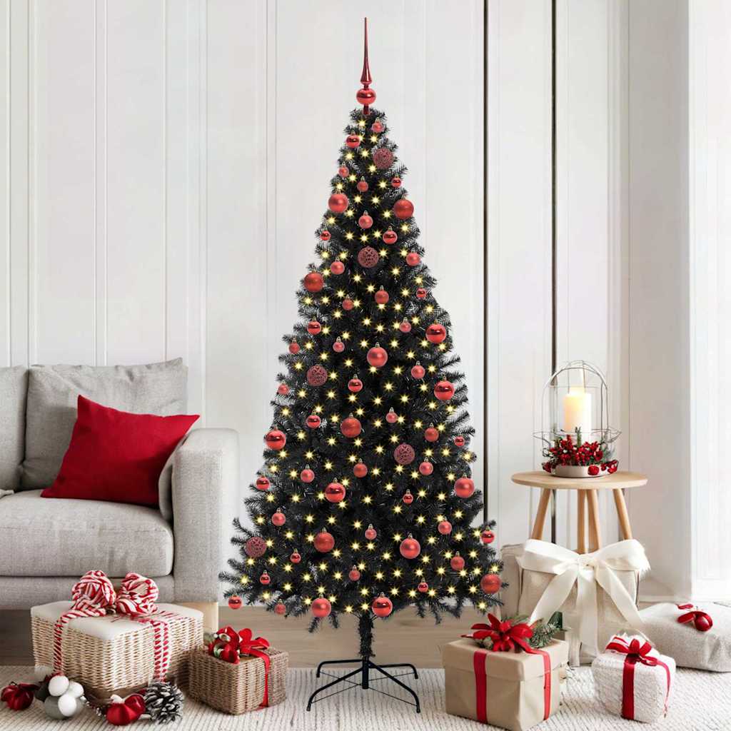 Weihnachtsbaum Schwarz 180 cm PVC