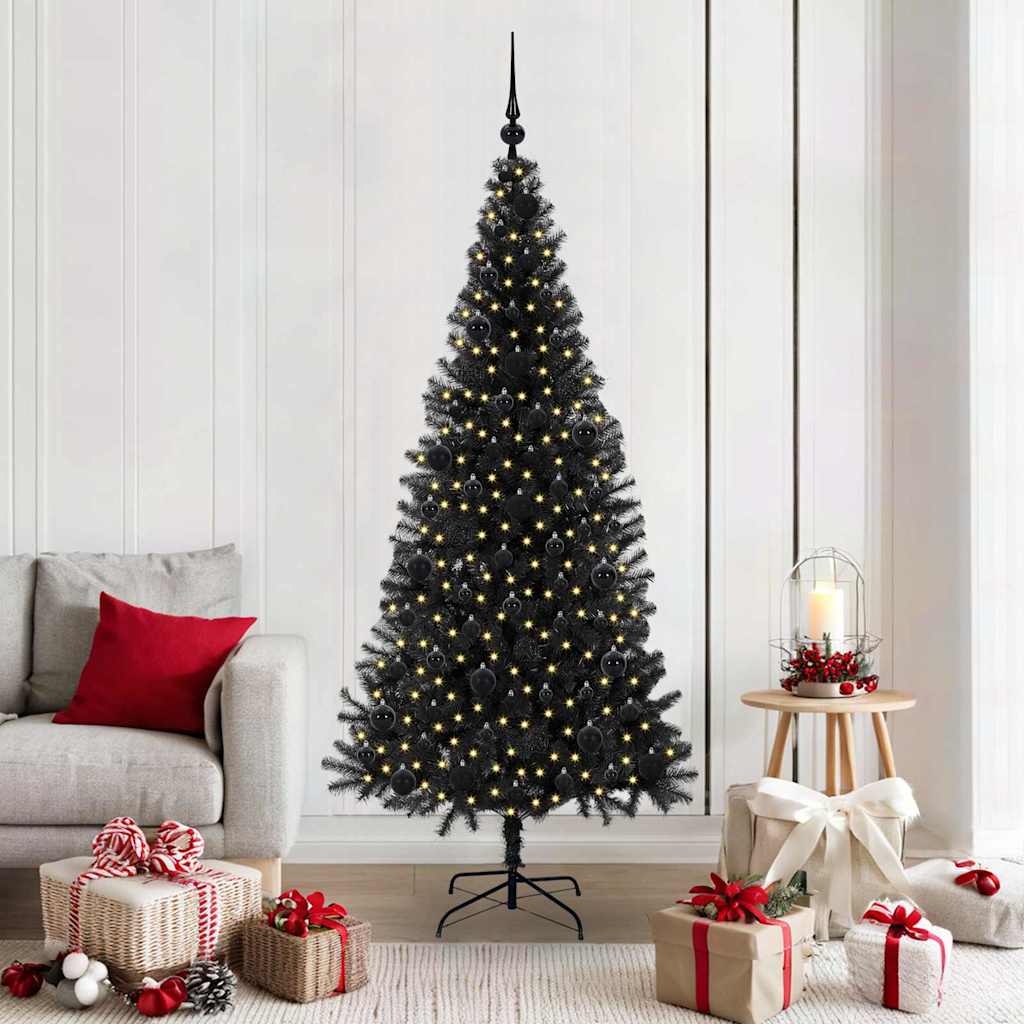 Weihnachtsbaum Schwarz 180 cm PVC