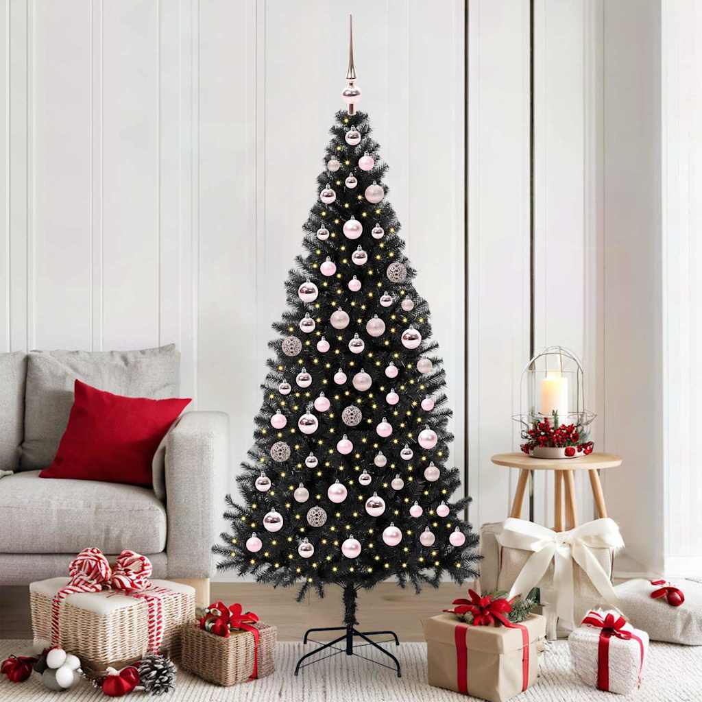 Weihnachtsbaum Schwarz 180 cm PVC
