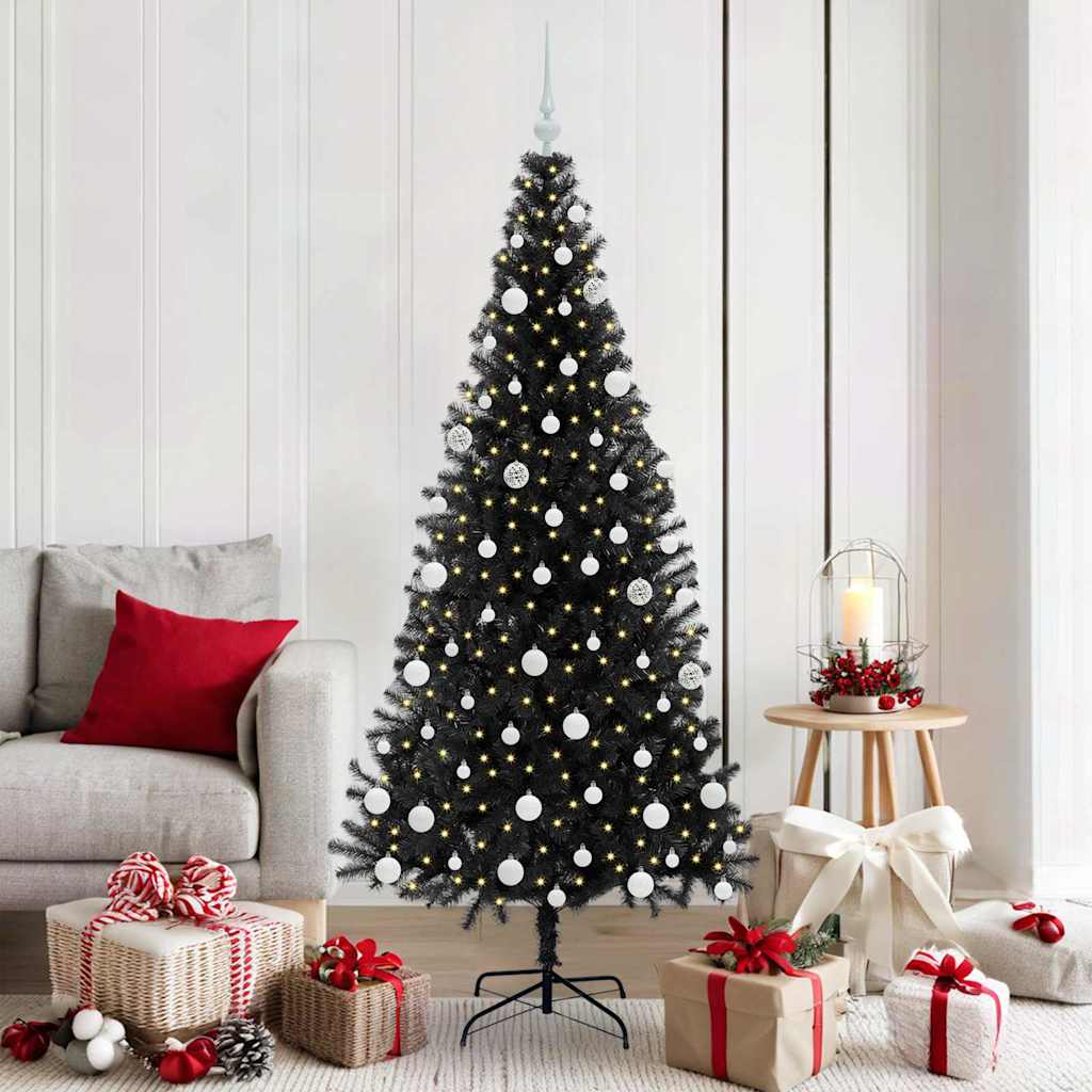 Weihnachtsbaum Schwarz 180 cm PVC