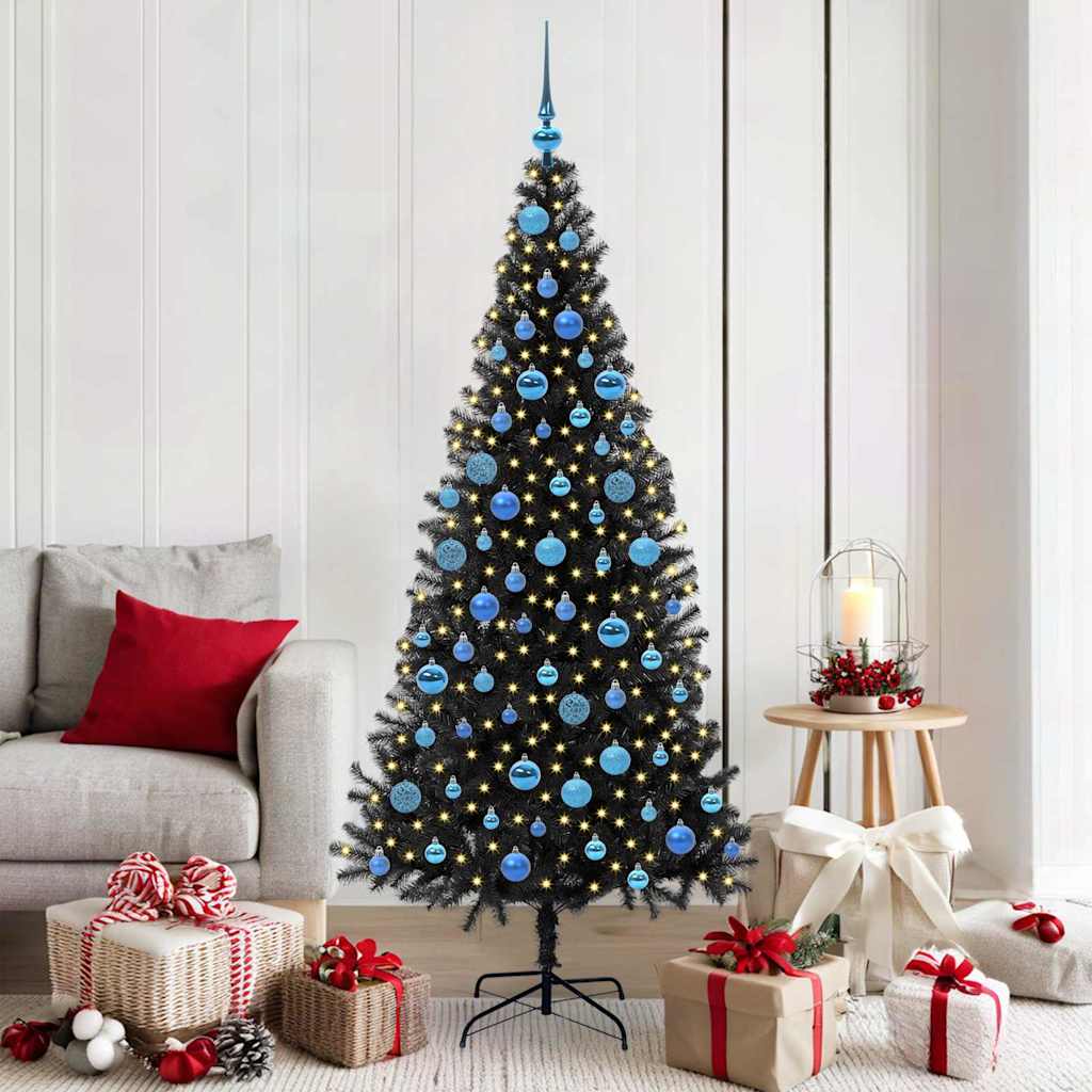 Weihnachtsbaum Schwarz 180 cm PVC