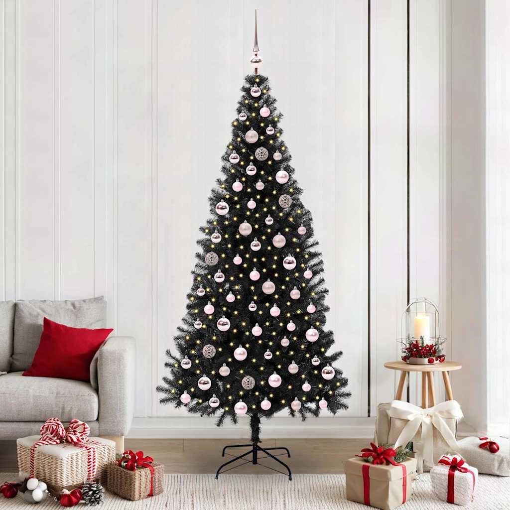 Weihnachtsbaum Schwarz 210 cm PVC