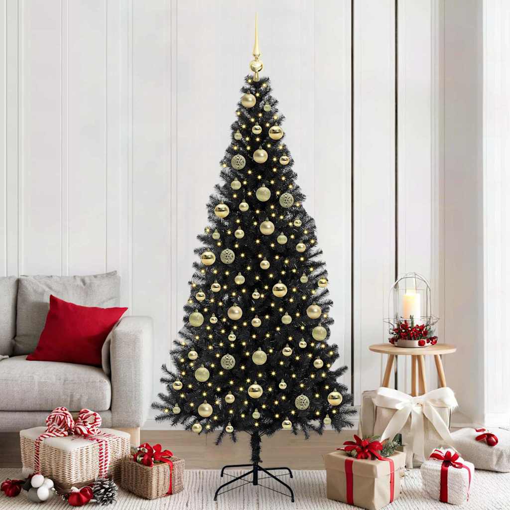 Weihnachtsbaum Schwarz 210 cm PVC