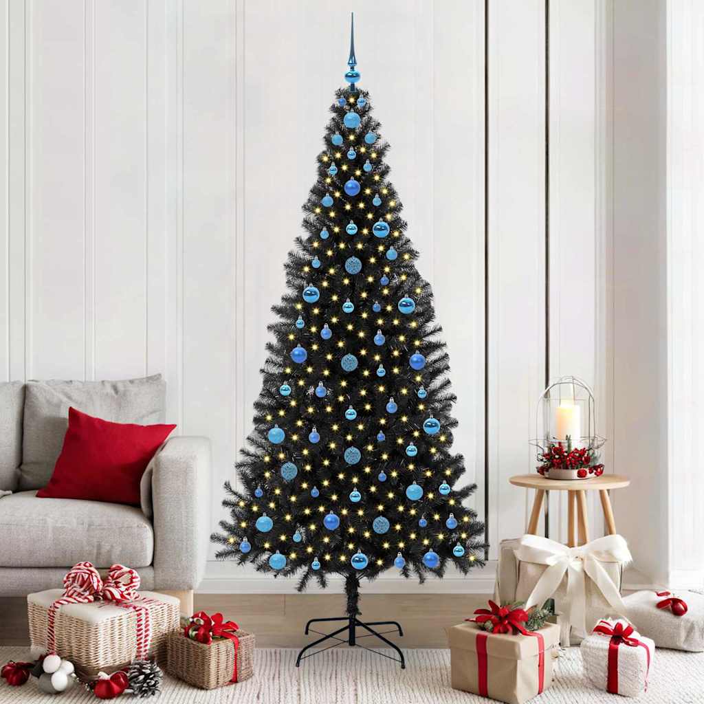 Weihnachtsbaum Schwarz 210 cm PVC