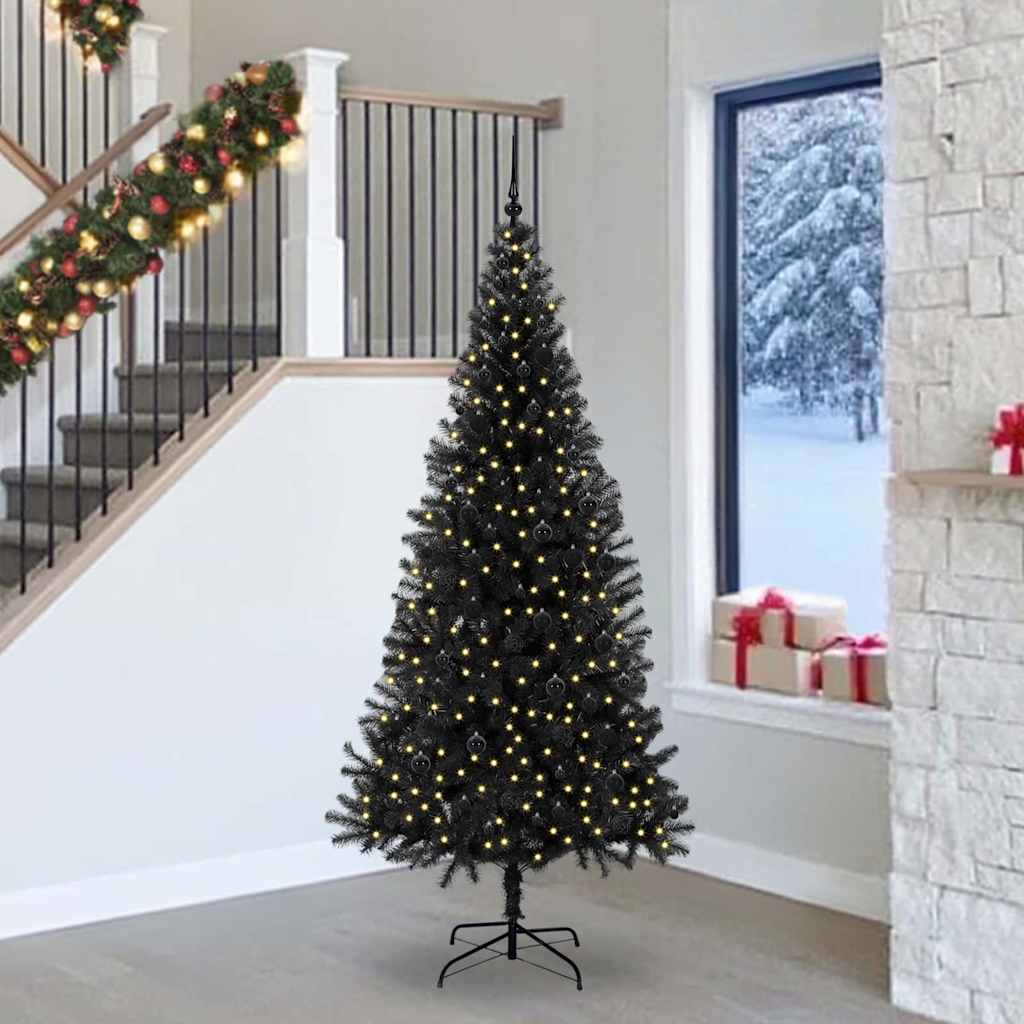 Weihnachtsbaum Schwarz 240 cm PVC