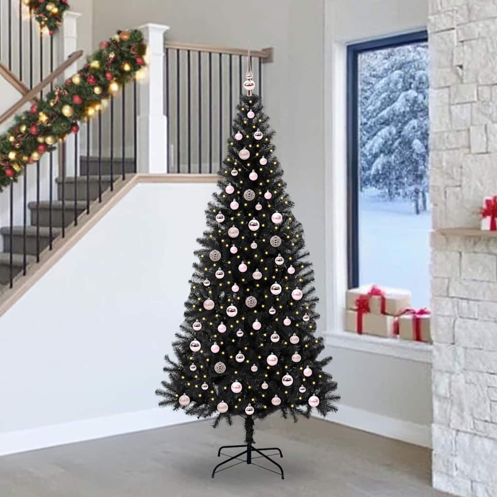 Weihnachtsbaum Schwarz 240 cm PVC