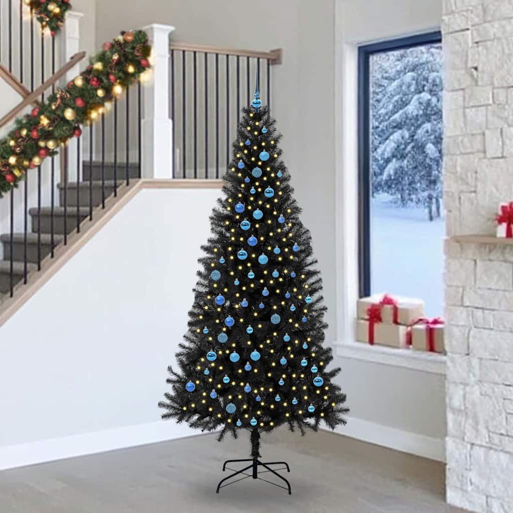 Weihnachtsbaum Schwarz 240 cm PVC