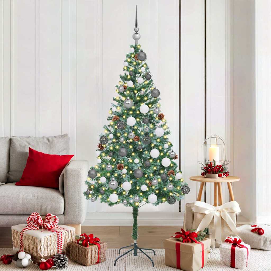 Künstlicher Weihnachtsbaum Grün 180 cm PVC und Stahl