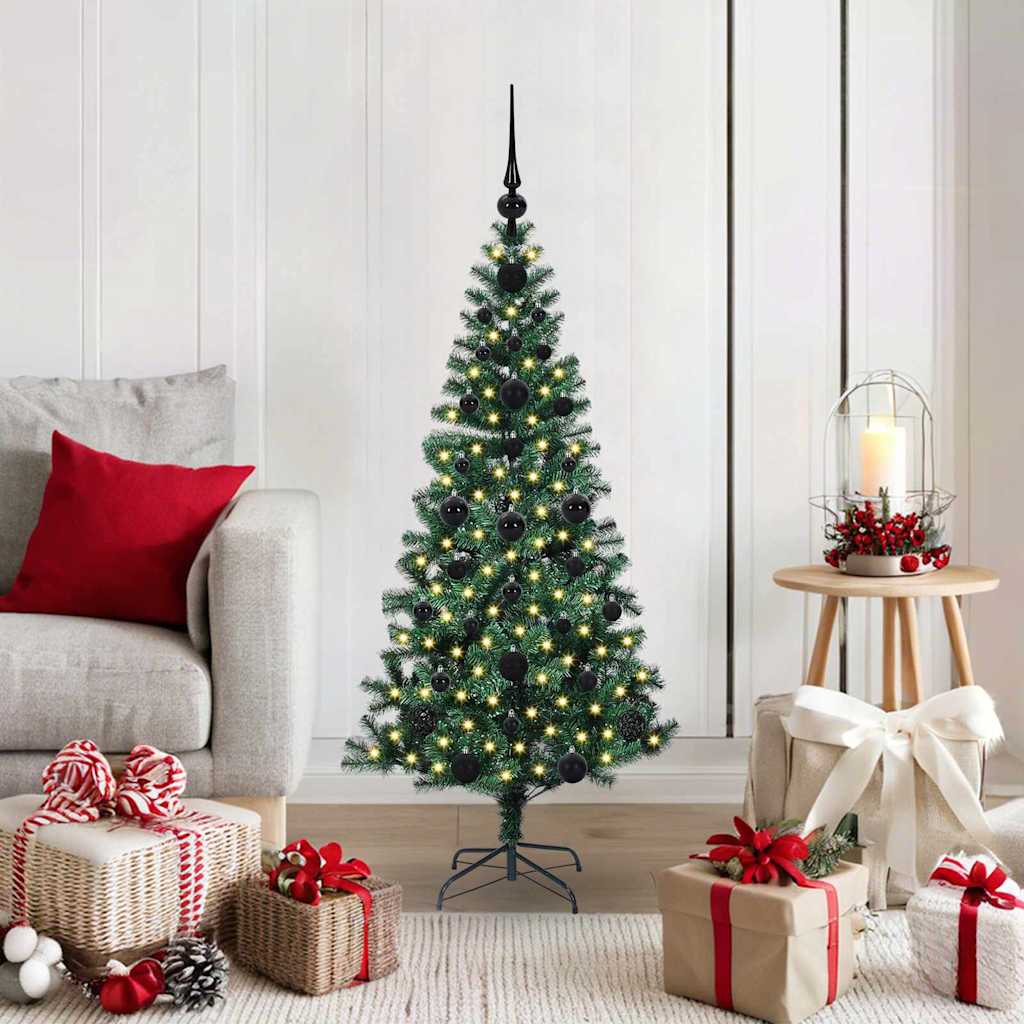 Künstlicher vorbeleuchteter Weihnachtsbaum Grün 120 cm