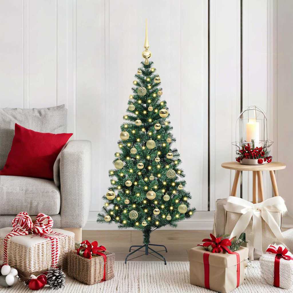 Künstlicher vorbeleuchteter Weihnachtsbaum Grün 120 cm
