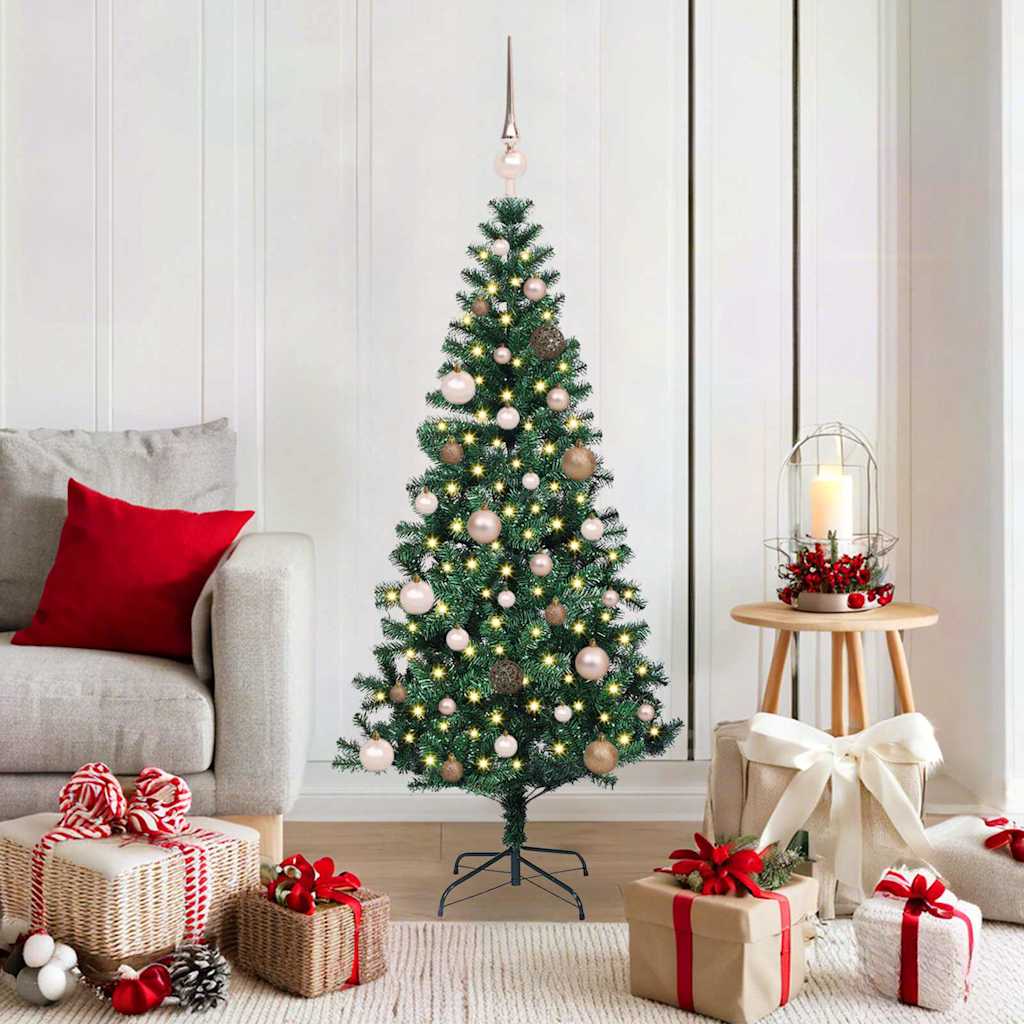 Künstlicher vorbeleuchteter Weihnachtsbaum Grün 150 cm