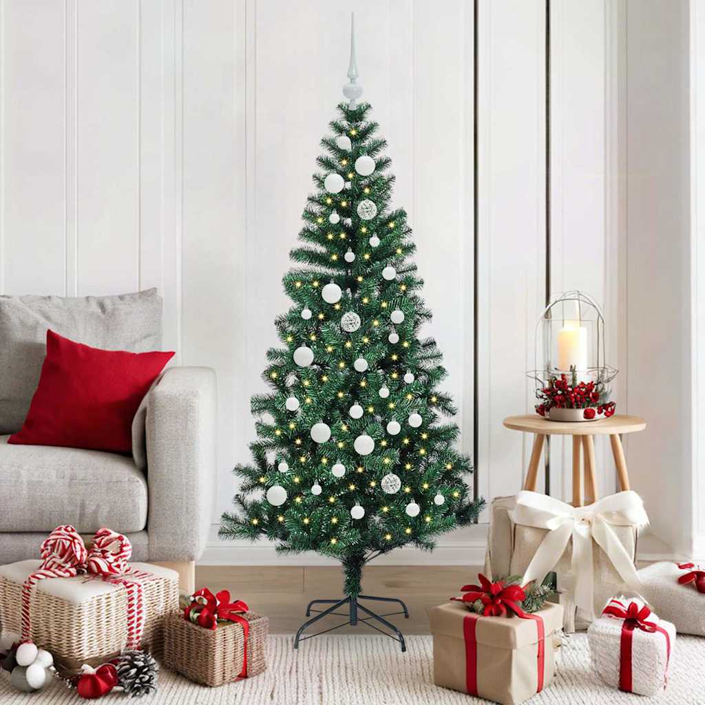 Künstlicher vorbeleuchteter Weihnachtsbaum Grün 150 cm