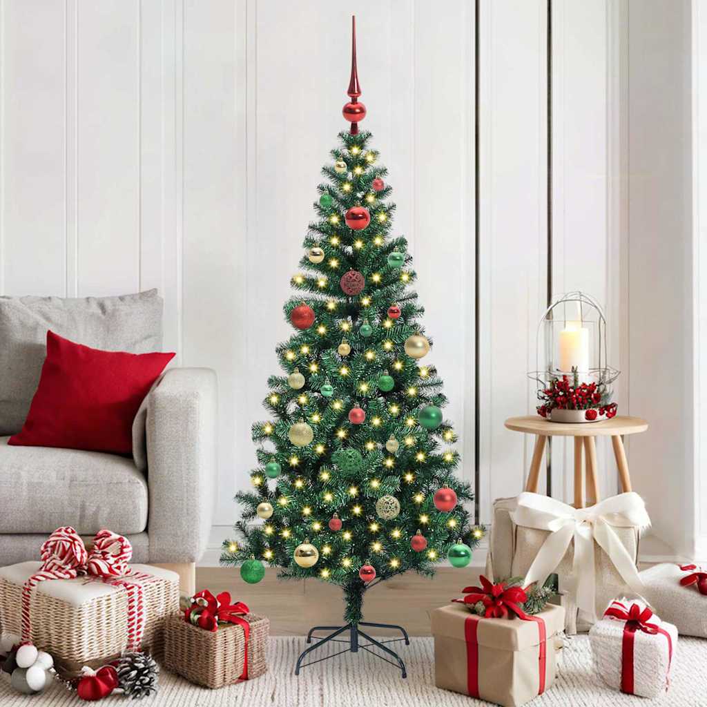 Künstlicher vorbeleuchteter Weihnachtsbaum Grün 150 cm