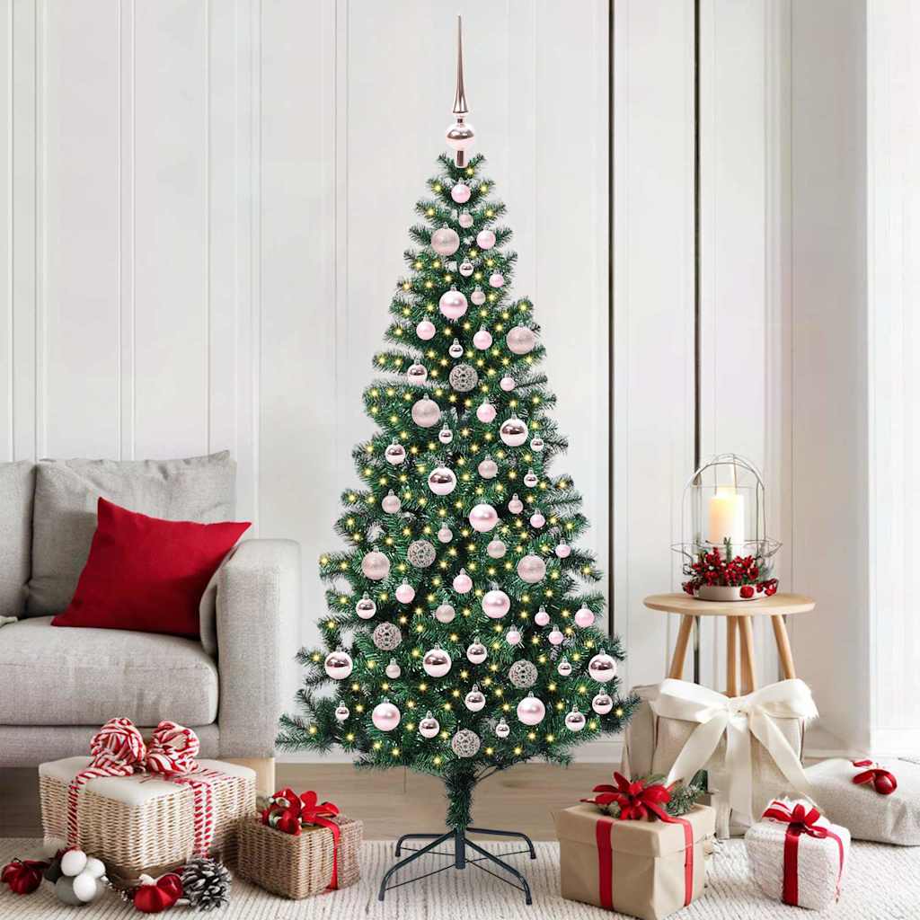 Künstlicher vorbeleuchteter Weihnachtsbaum Grün 180 cm