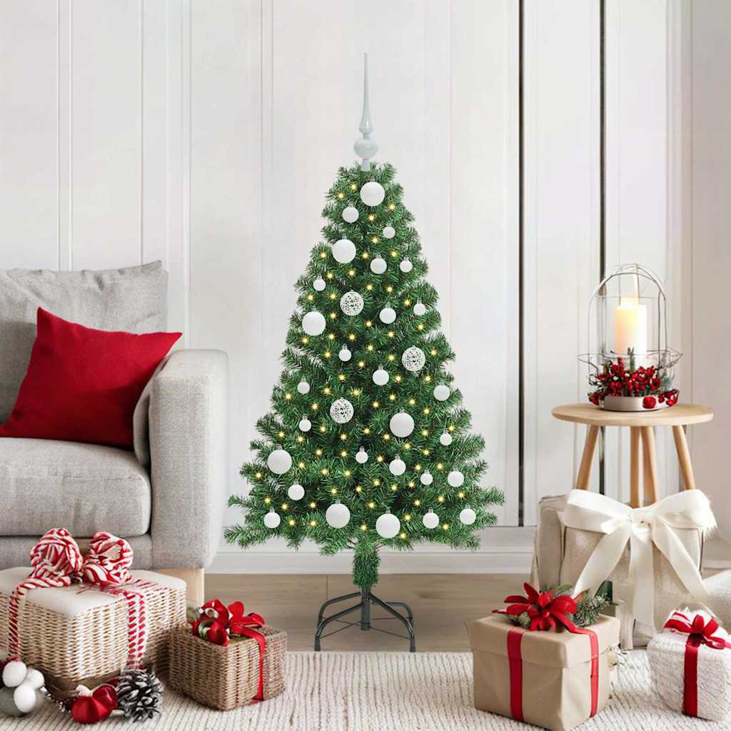 Künstlicher Weihnachtsbaum mit 150 LEDs mit Ständer Grün 120 cm