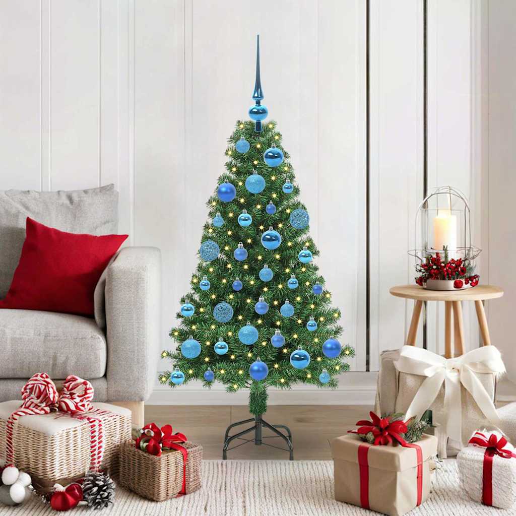 Künstlicher Weihnachtsbaum mit 150 LEDs mit Ständer Grün 120 cm
