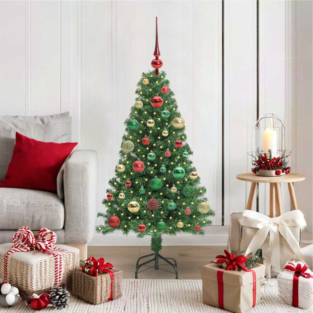 Künstlicher Weihnachtsbaum mit 150 LEDs mit Ständer Grün 120 cm