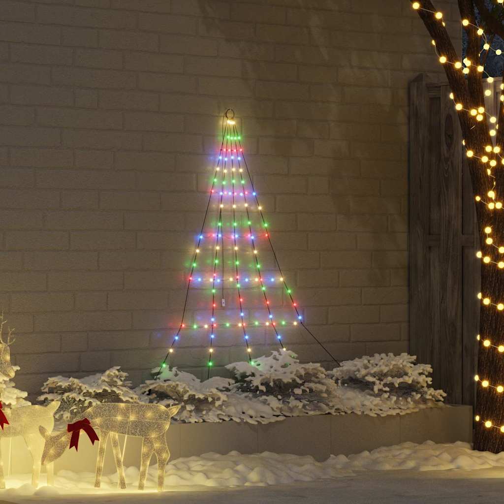 LED Weihnachtsbaum mit Erdspießen Mehrfarbig 182 cm Metall