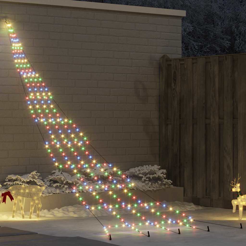 LED Weihnachtsbaum mit Erdspießen Mehrfarbig 511 cm Metall