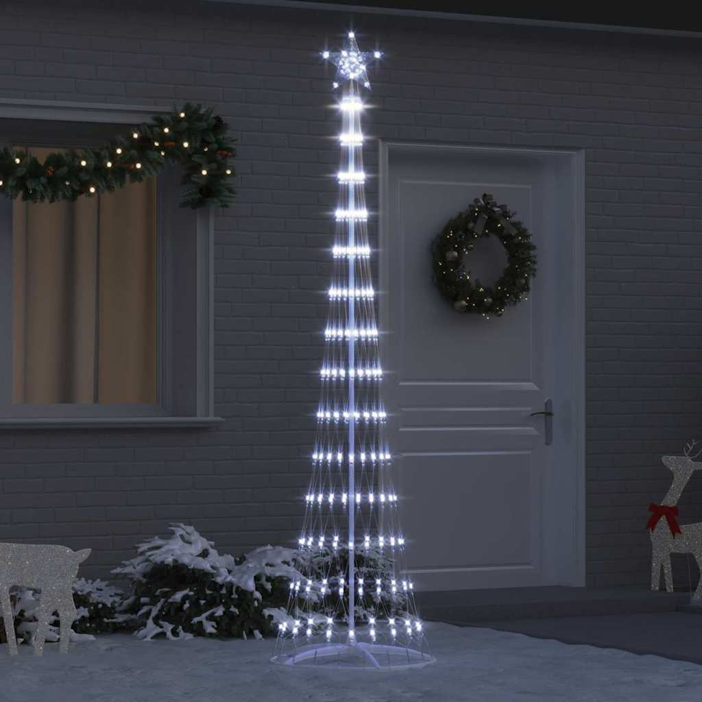 LED-Weihnachtsbaum Kaltweiß 250 cm Metall